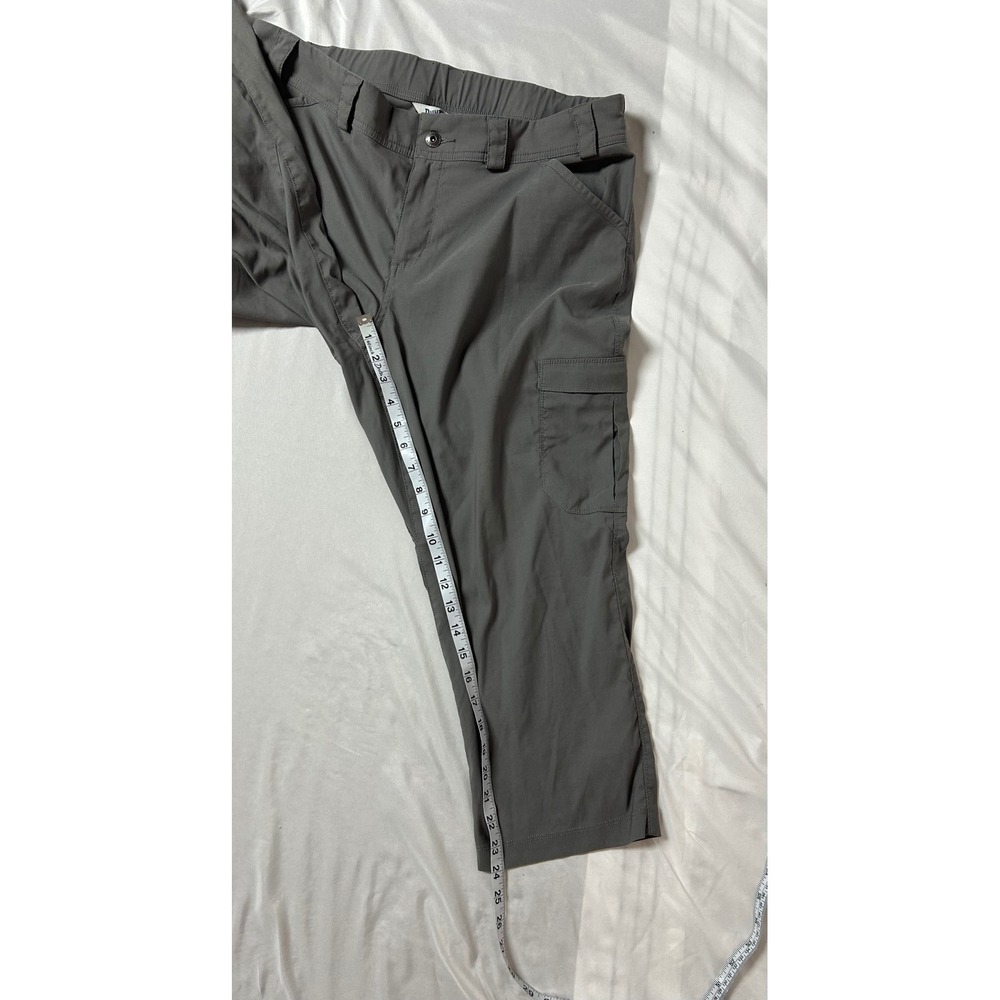 Duluth Trading Co Womens 16 Gray Dry on the Fly Cargo Crop Pants Hiking Outdoor - Picture 15 of 16